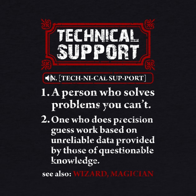 Tech Support Definition Shirt-Funny T Shirt by TeeLovely
